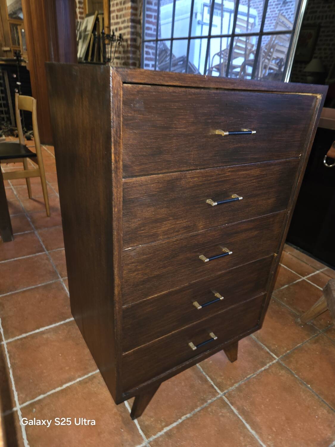 1960s oak chiffonnier cabinet