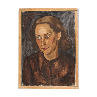 Portrait of a woman, oil on canvas