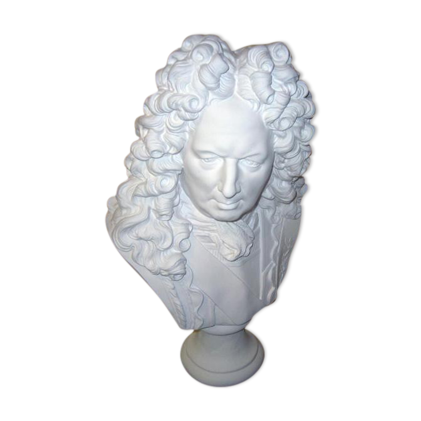 Bust Vauban, in cast plaster, H:62cm.