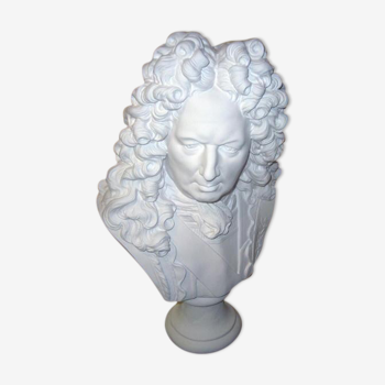 Bust Vauban, in cast plaster, H:62cm.