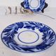 Small plate Sarreguemines & Digoin with cobalt blue floral decoration.