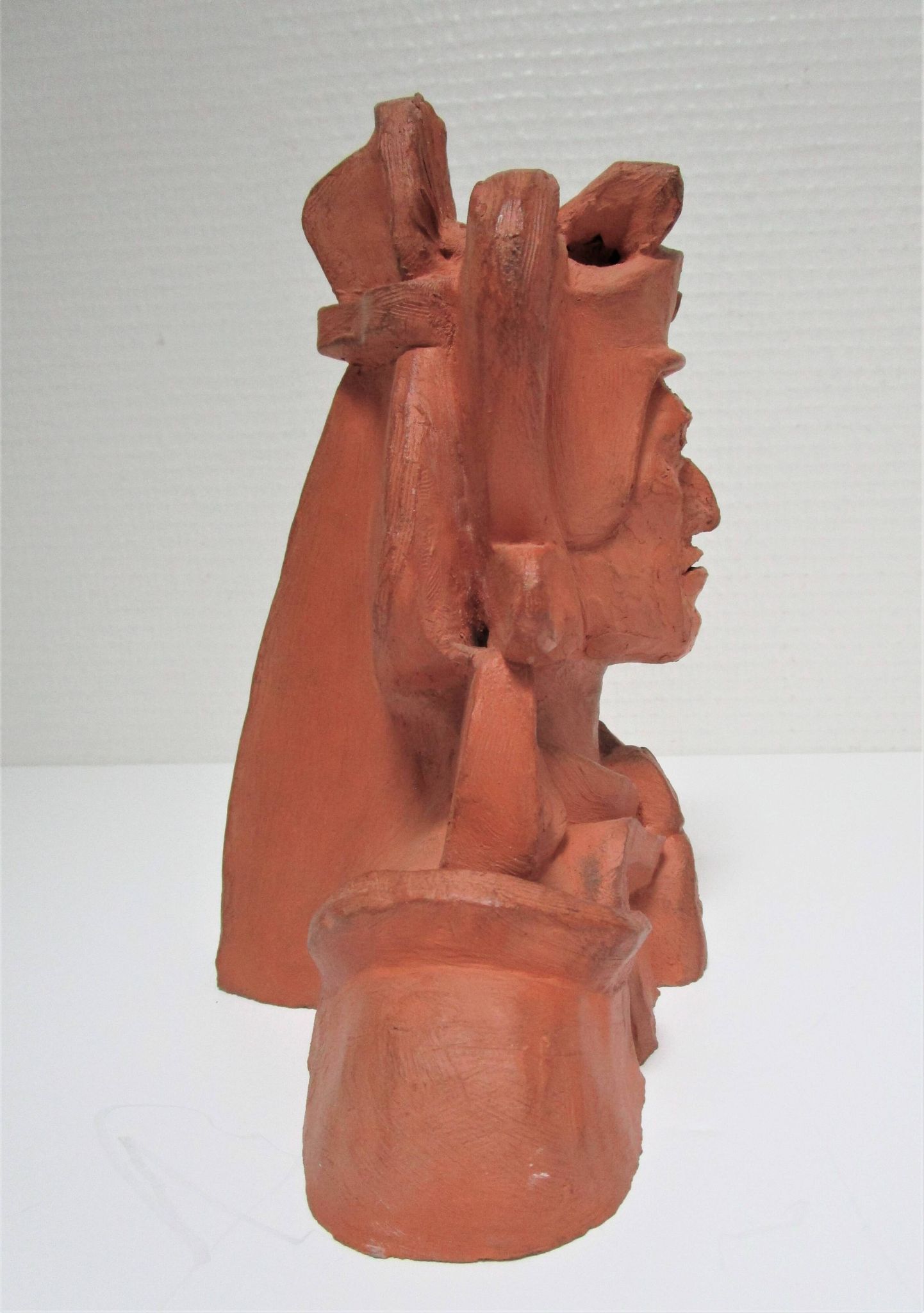 Bougeoir sculptural visage Amérindien signé Mario Frascaroli