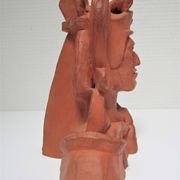 Bougeoir sculptural visage Amérindien signé Mario Frascaroli
