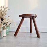 Tabouret tripode en bois massif - sellette