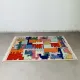 Geometric animal/Tetris rug, vintage