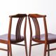 Paire de chaises suédoises vintage par LBG Group – années 1970, hêtre et tissu violet