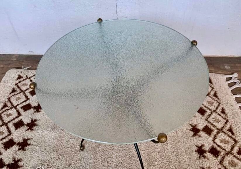 Coffee table art deco iron forge workshop rene prou