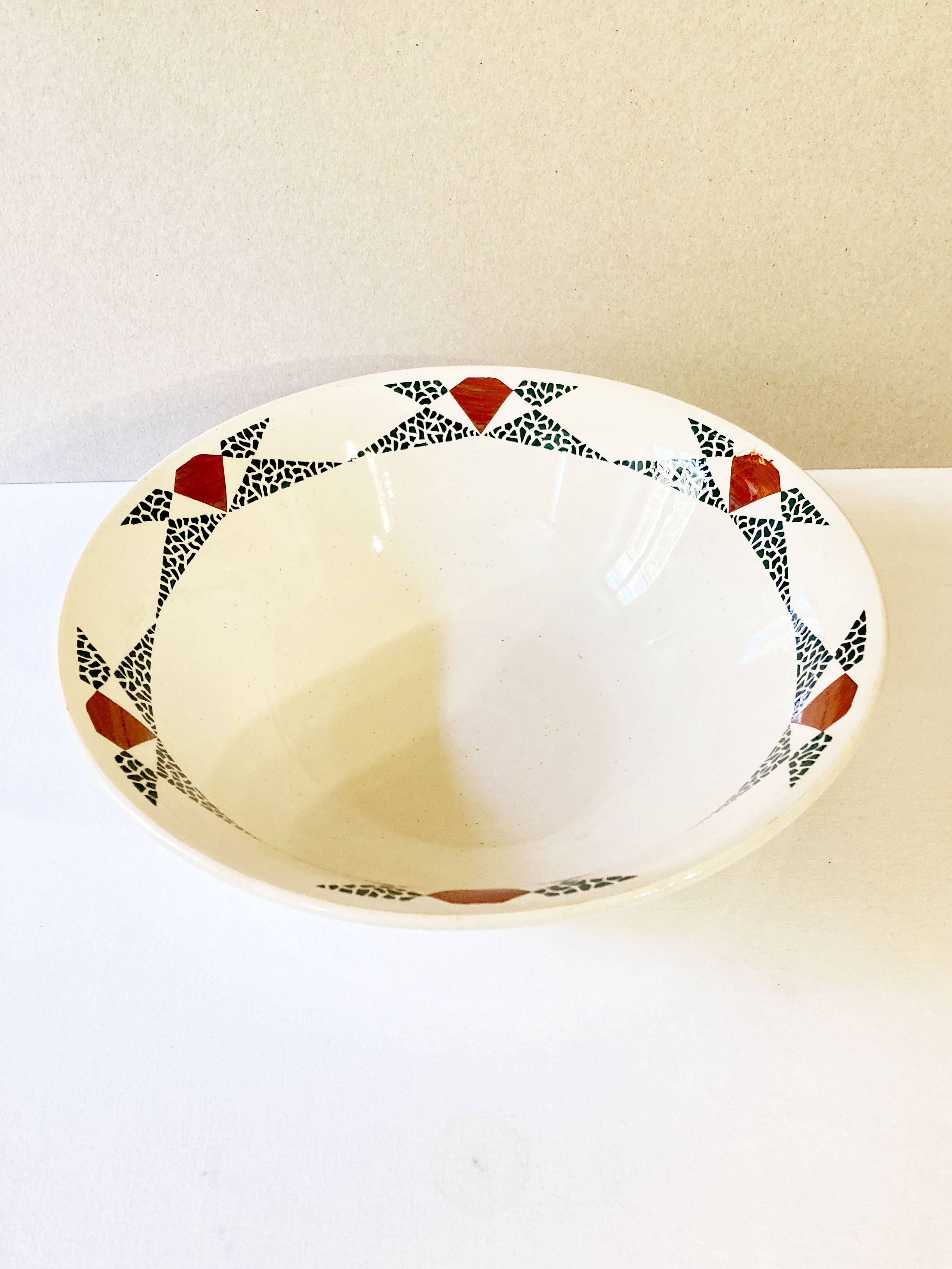 Grand plat ou saladier art déco "Odette"