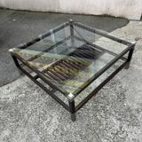 Glass coffee table by Pierre Vandal