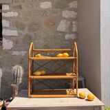 Vintage wall shelf in rattan