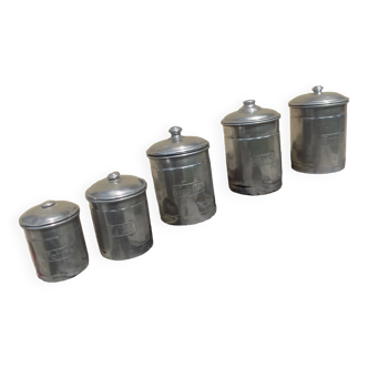 5 nesting aluminum pots
