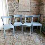 4 Chaises Bistrot Luterma bleu