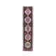 Vintage Pink Geometric Turkish Hand-Knotted Runner 83x375
