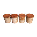 Lot of 4 sandstone spice pots
