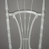 Chaise prie-dieu patinée style shabby
