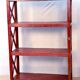 Burmese teak bookcase with original red patina