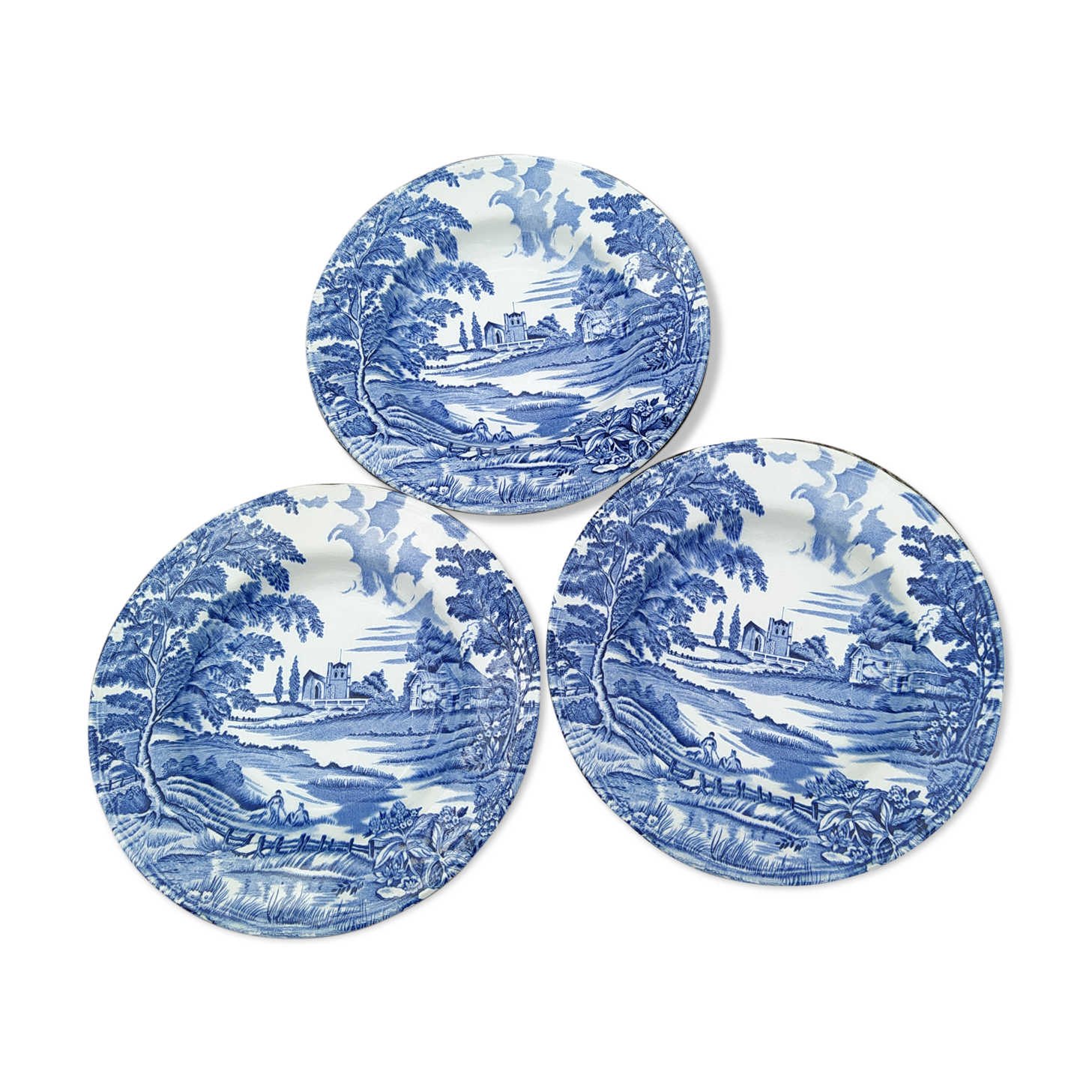 Lot de 3 assiettes creuses Lunéville