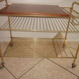 Vinyl door serving table