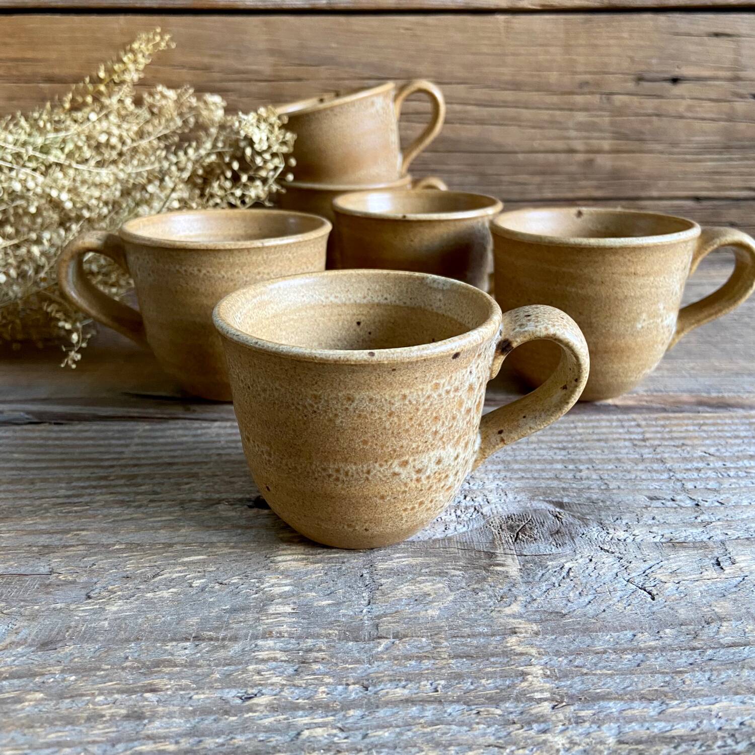 6 vintage France stoneware cups