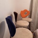 Set of 3 stools – Giorgio Saporiti for Il Loft – Italy, 1970s/80s