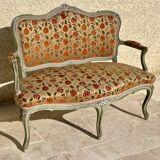 Small Louis XV Style Lacquered Sofa / Bench