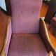 Louis XV style velvet and cherry wood reclining armchair