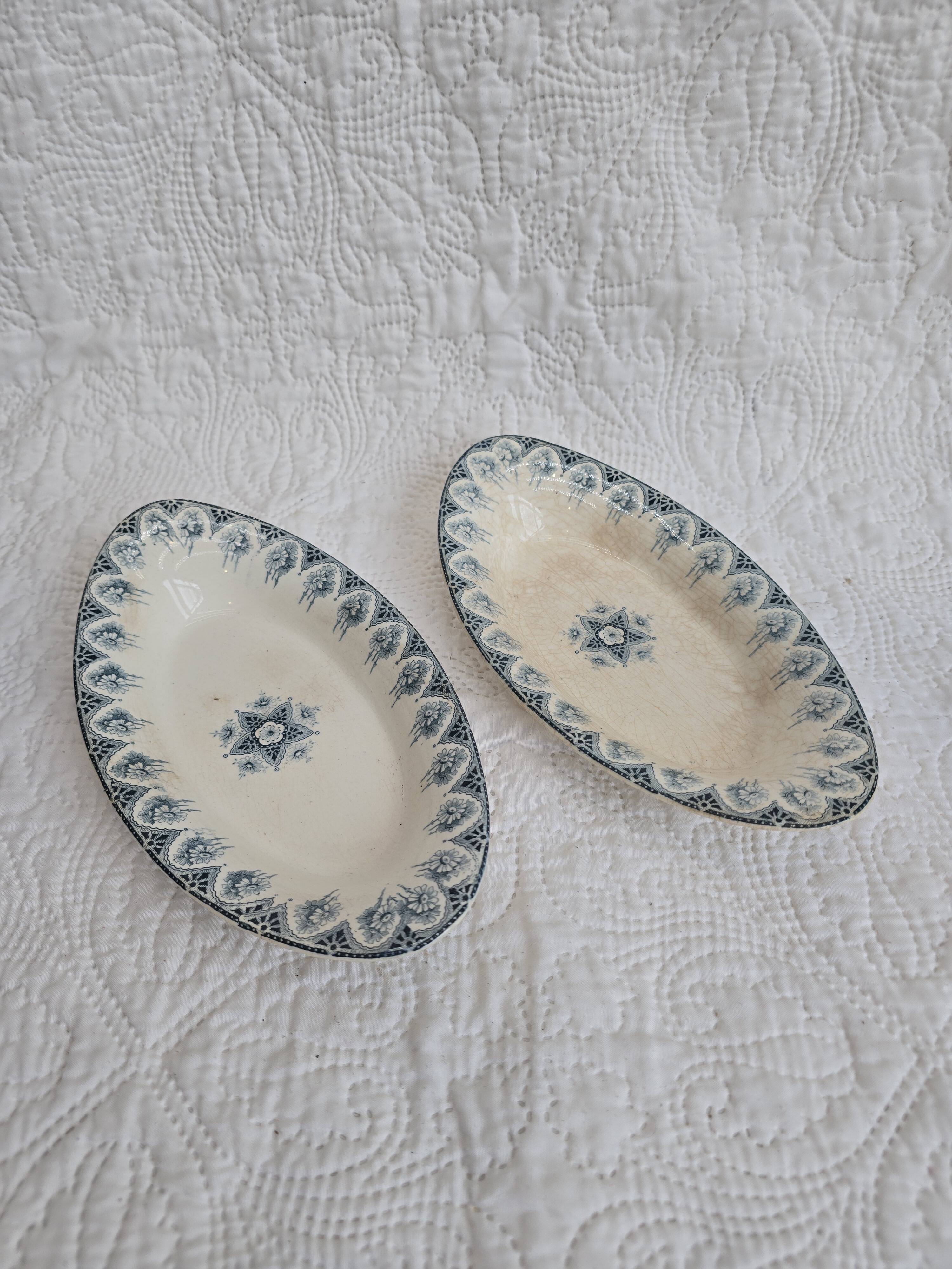 Ensemble de deux raviers Terre de Fer modèle Boulogne