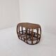 Italian Wicker and Rattan Coffee Table, 1970s