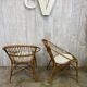 Pair of rattan armchairs