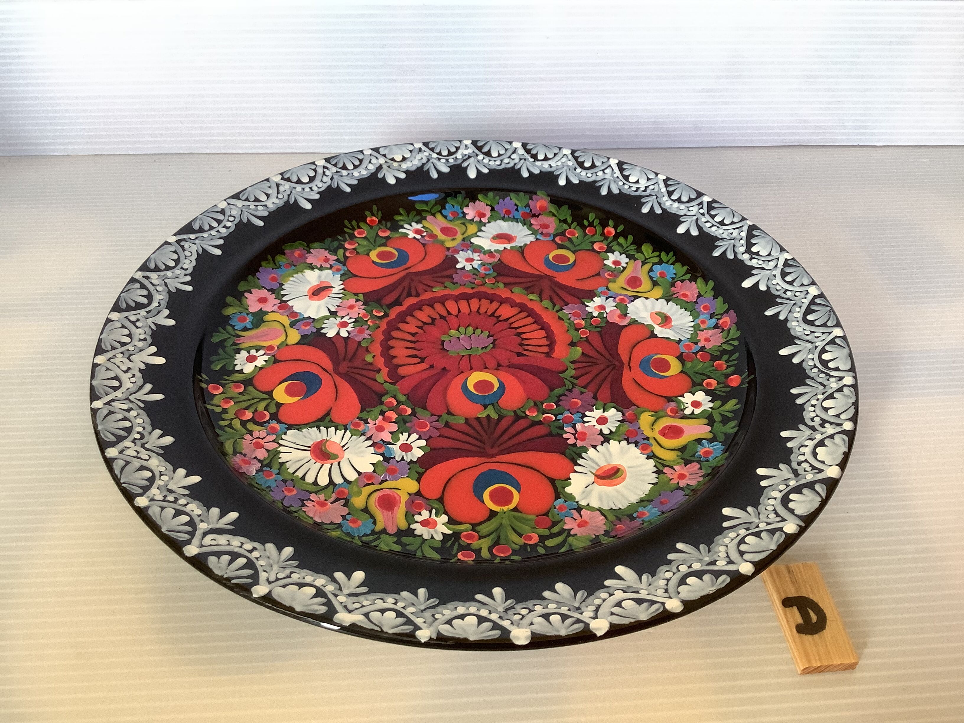 Russian plate painted in relief