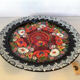 Russian plate painted in relief