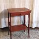 Curved solid wood side table - early 20th century