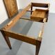 Grande table de ferme en bois avec tiroir en sapin fin 19 eme 