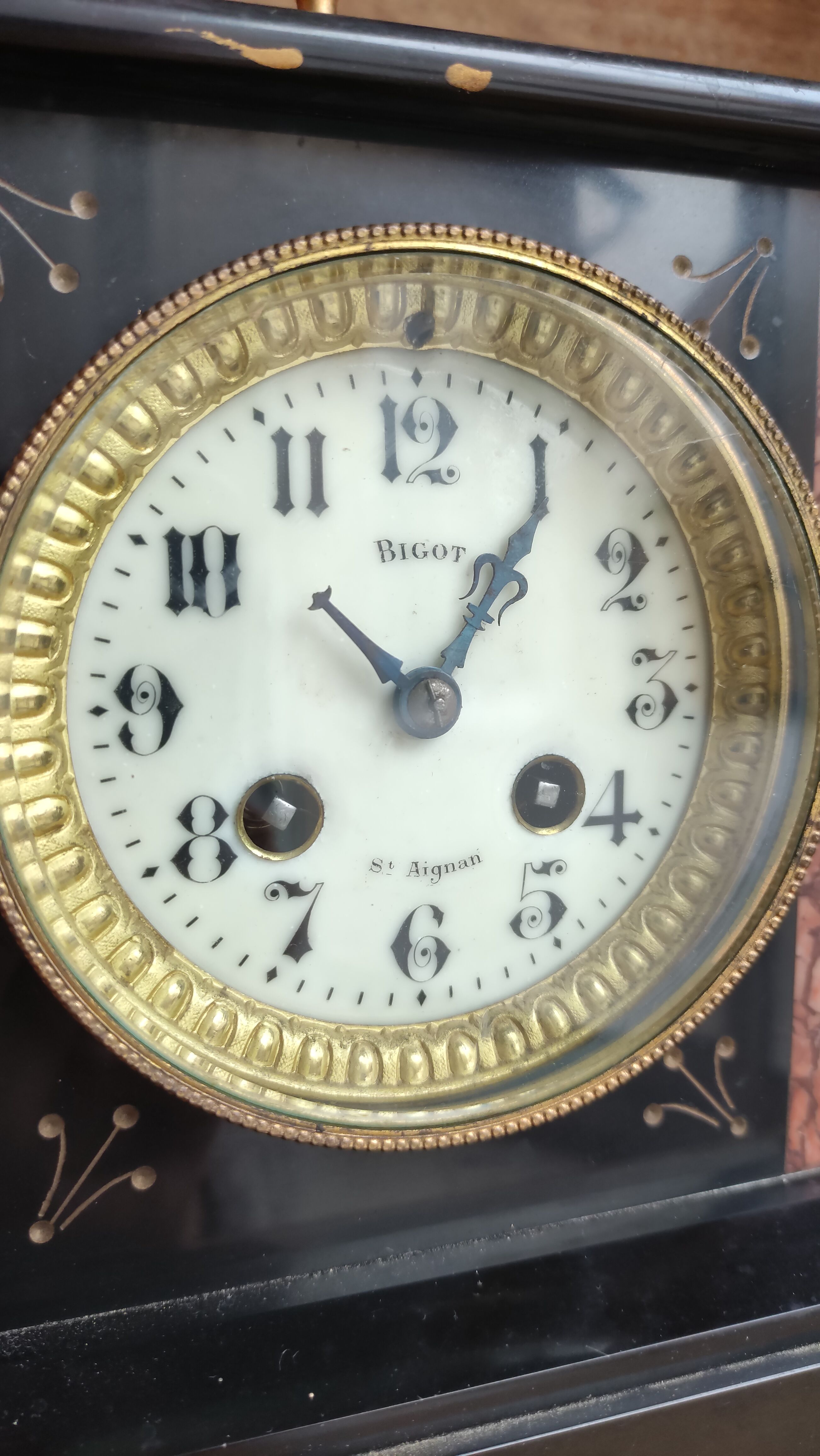 Old fireplace set period Napoleon III clock clock chandeliers