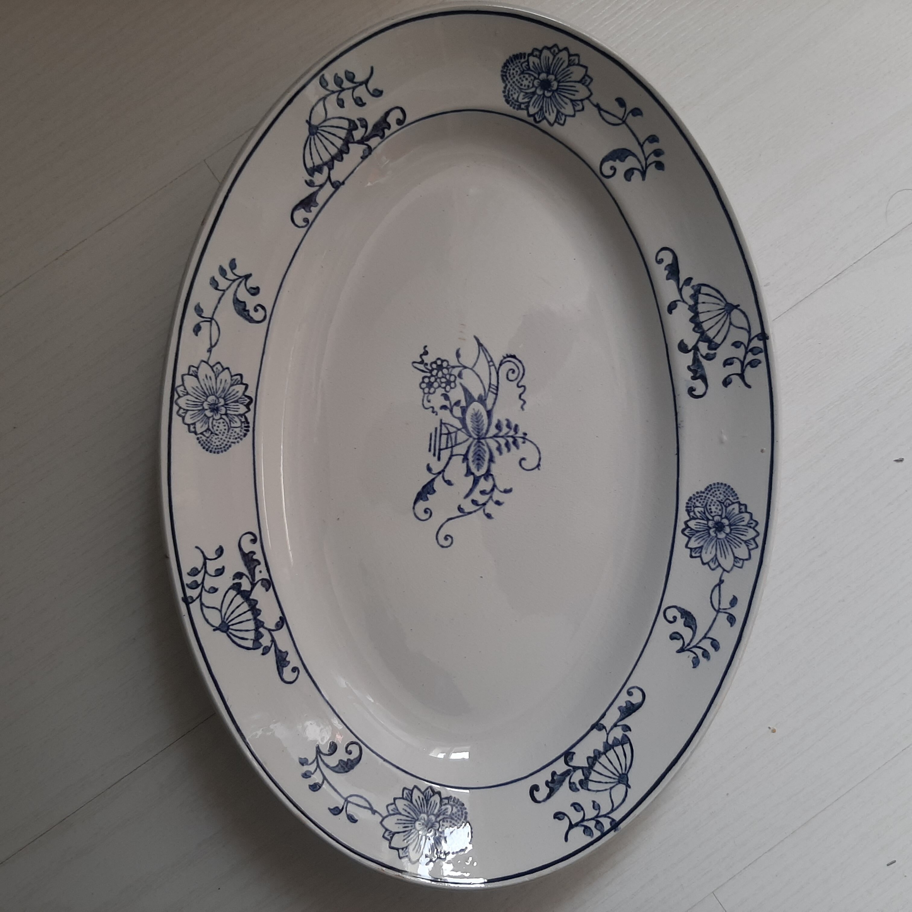 Plat ovale Faïence St Amand