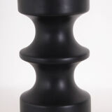Vintage black ceramic lamp 1950