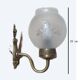 Vintage ball wall light - mid century style - bronze and frosted glass - excellent condition