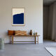 Original abstract painting phthalocyanine blue