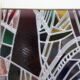 Multicolored stained glass window with hanging system - Germany - 1970's