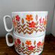 Lot de 4 tasses petit déjeuner année 70