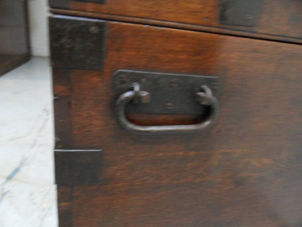 Antique wooden travel  chest