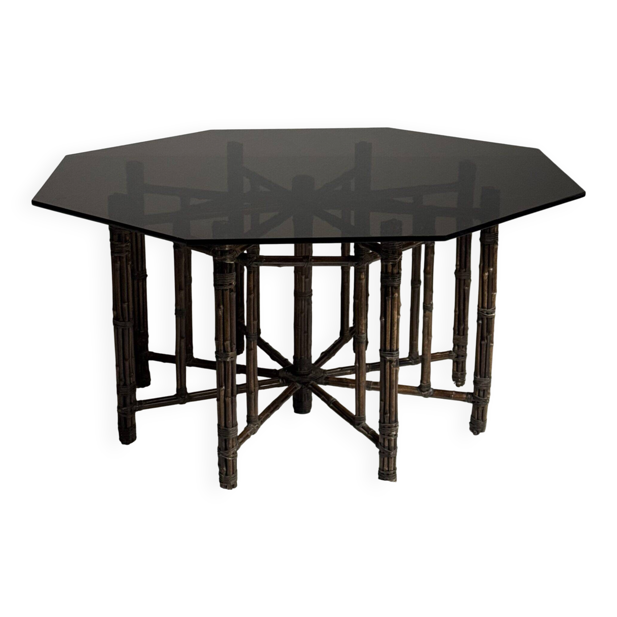Table basse octogonale en bambou XL