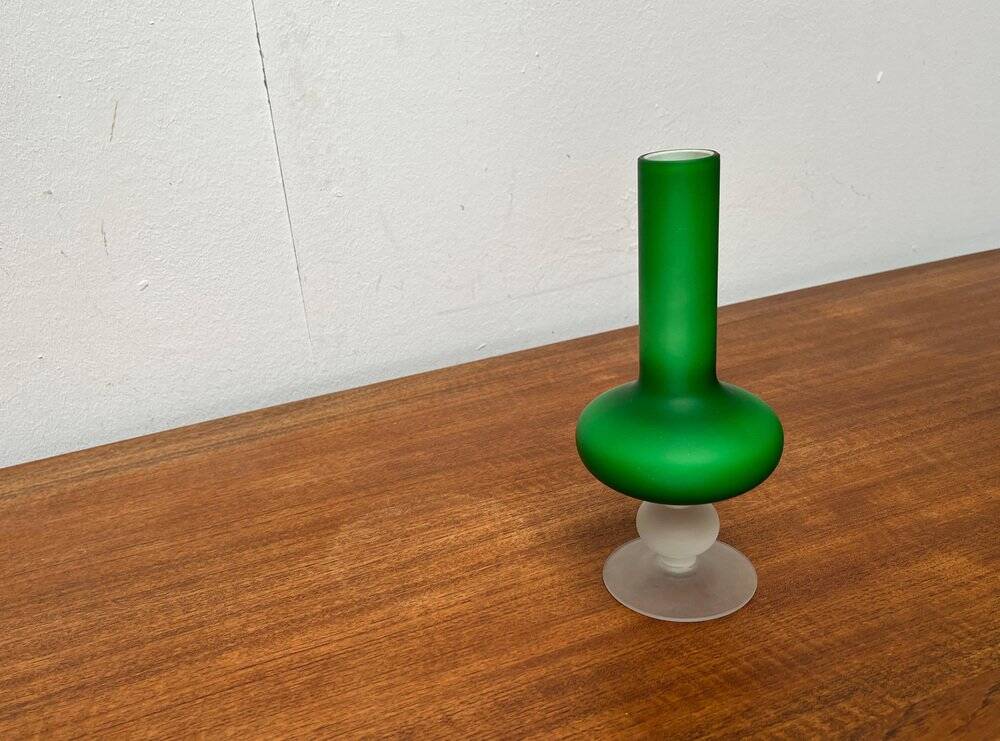 Vase from the Italian Satinato series and glass attributed to Carlo Moretti, 1970s, set of 2.