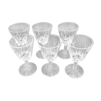 Lot of white wine glasses