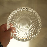 Chiseled glass ashtray