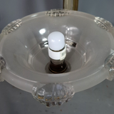 Art Deco bronze & glass wall lamp