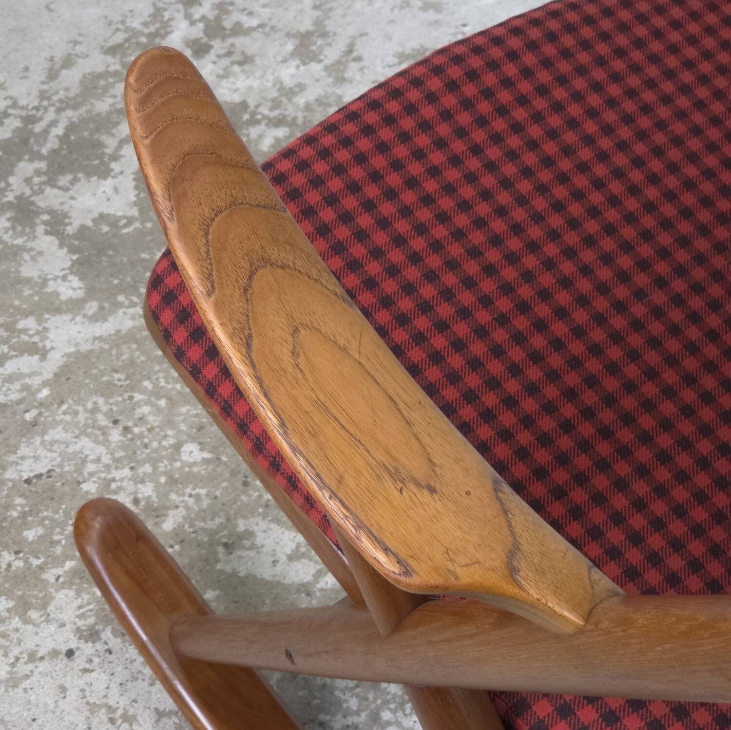 Frank Reenskaug, Bramin Møbler rocking chair Danish teak 60s