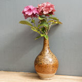 Vase en grés pyrité, signé