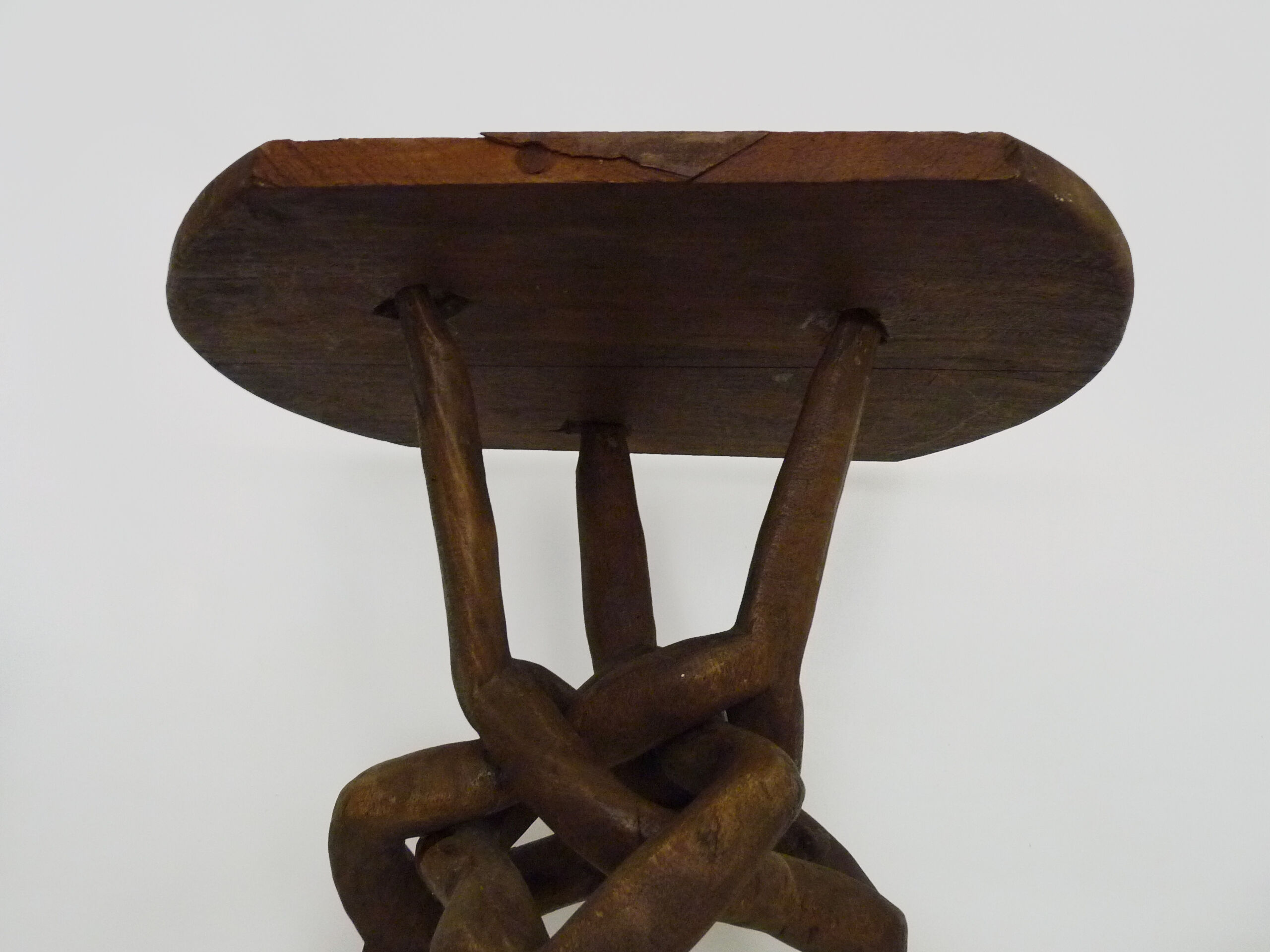 Coffee table, side table in Kola wood from the 1960s.