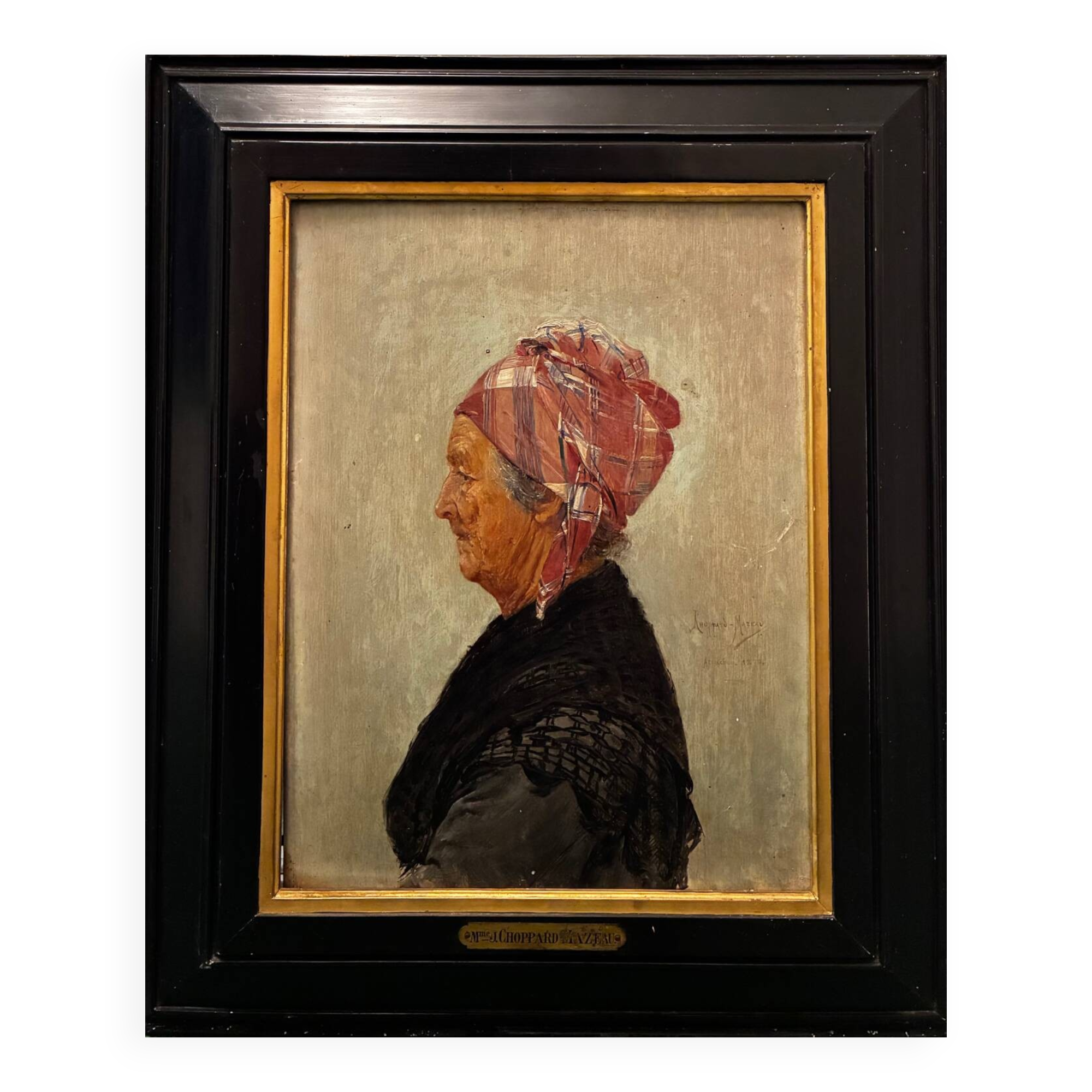 Portrait painting by Choppard-Mazeau, 1890